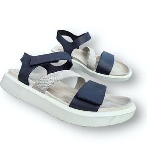 ECCO Women's Flowt 2 Band Blue Slingback Sandals Size 6.5 EU 37